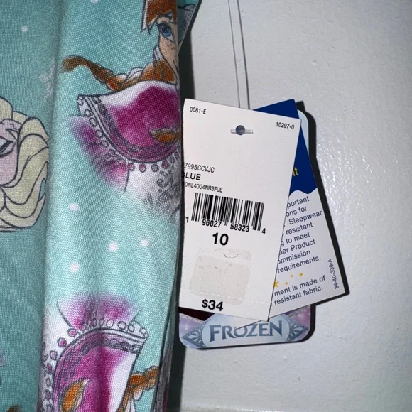 Frozen Girl Pajama set sz 10 NWT - Picture 3 of 3